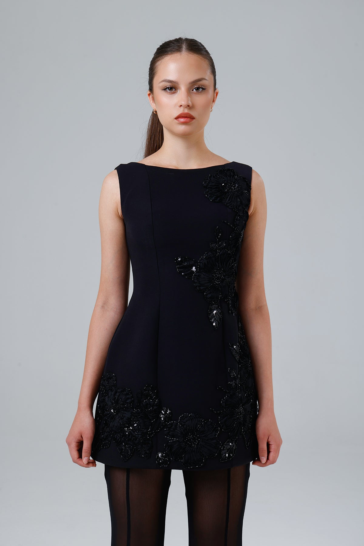 Embellished Dress & Trousers Set