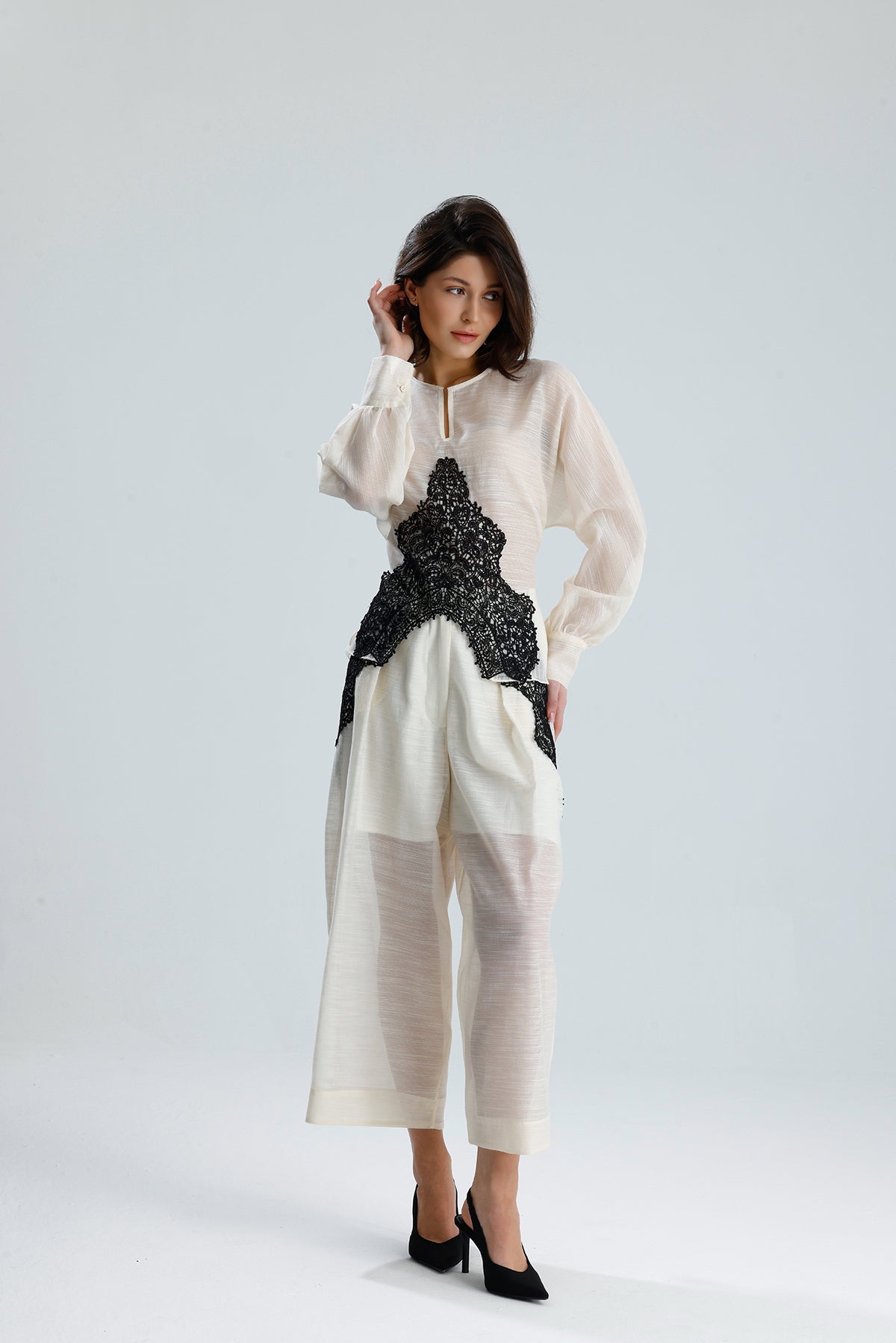 Ivory Lace Statement Set