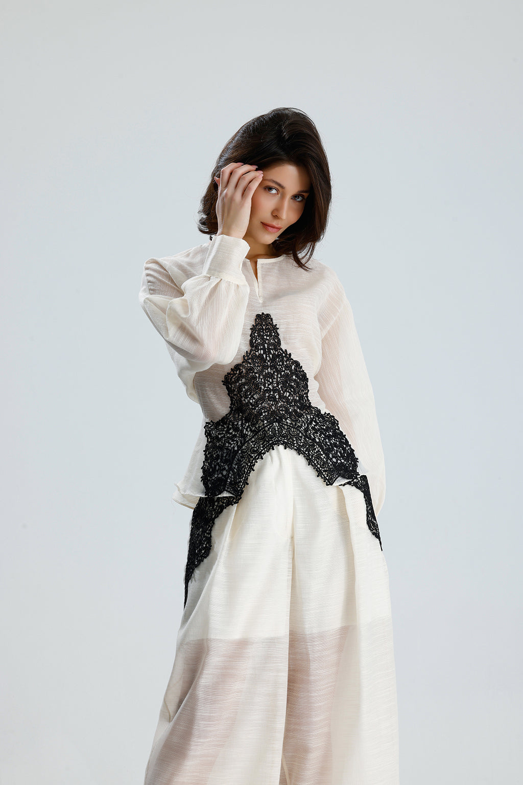 Ivory Lace Statement Set