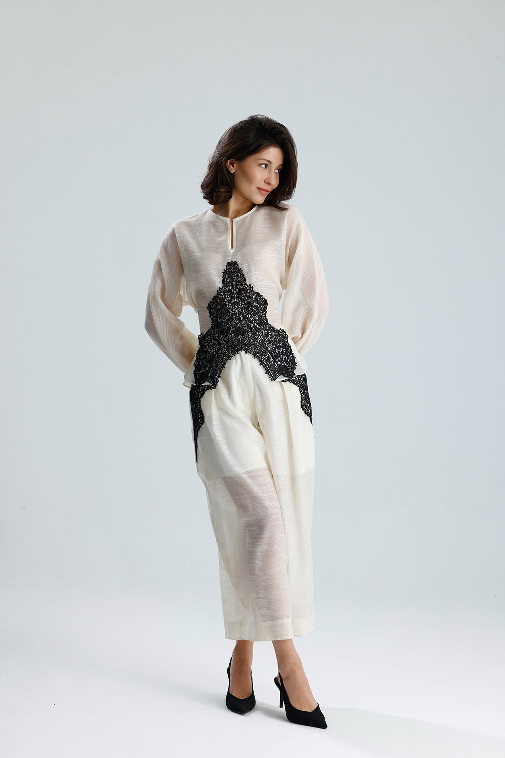 Ivory Lace Statement Set
