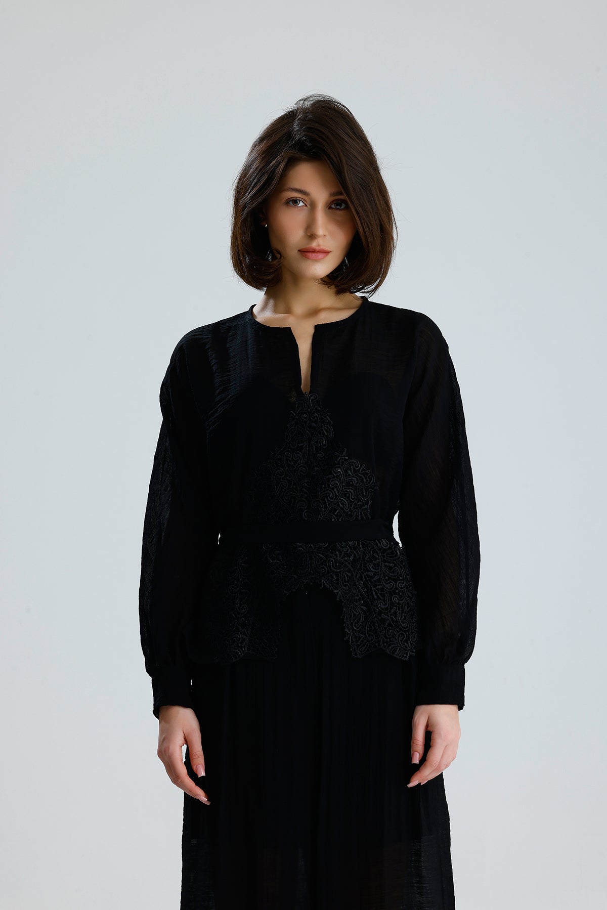 Black Lace Statement Set