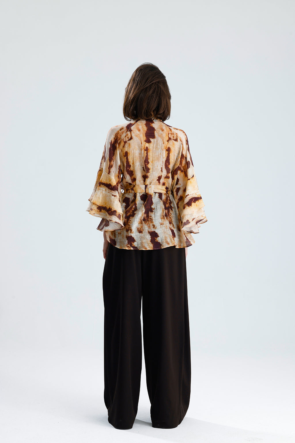 Tie-Dye Ruffle Blouse