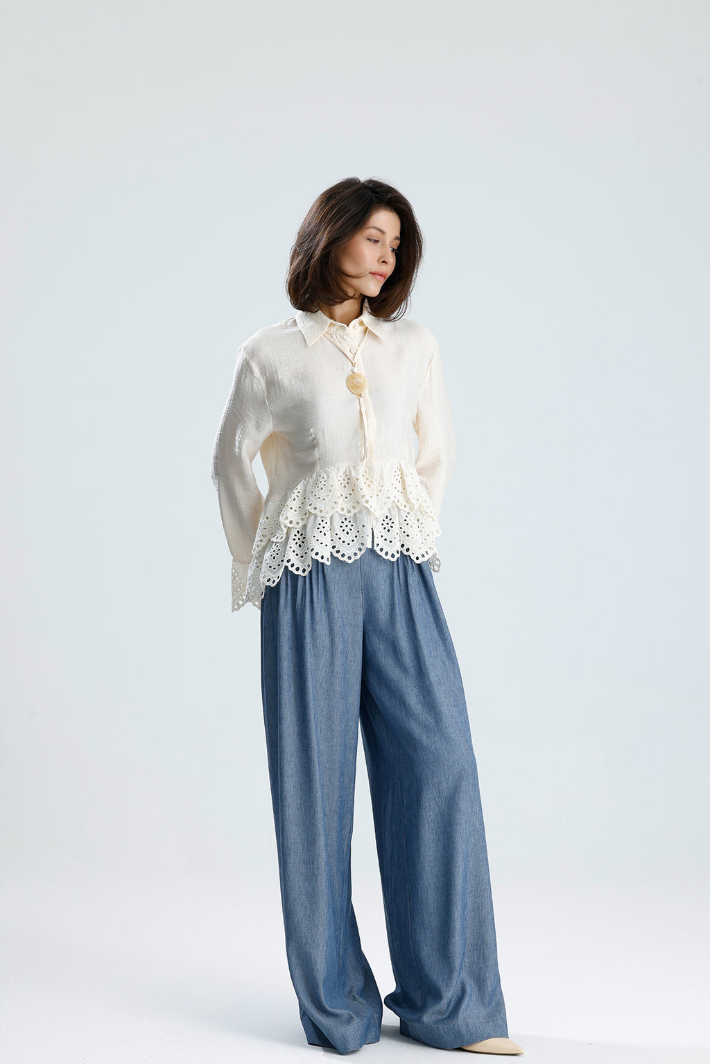 Romantic Broderie Ruffle Blouse