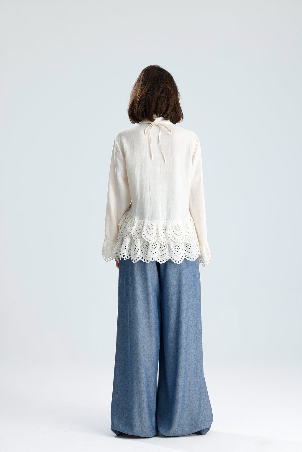 Romantic Broderie Ruffle Blouse