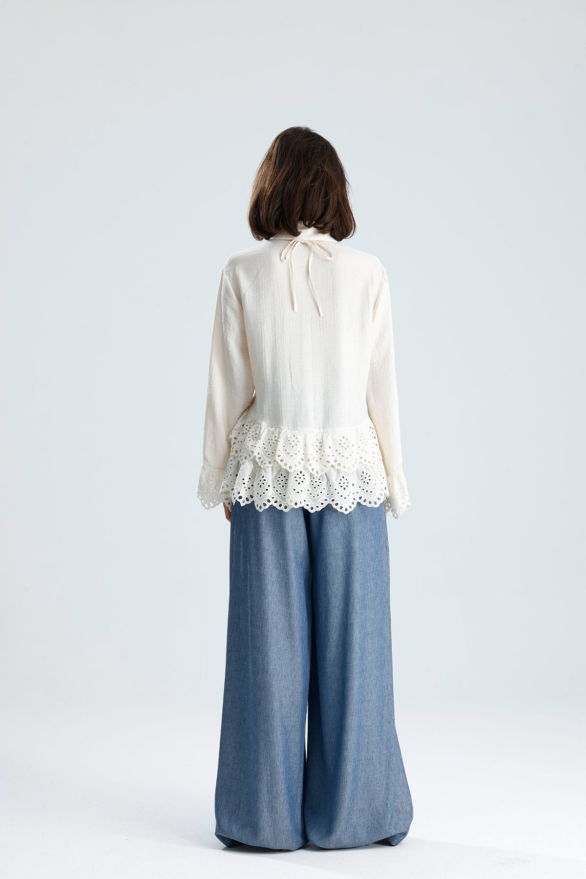 Romantic Broderie Ruffle Blouse