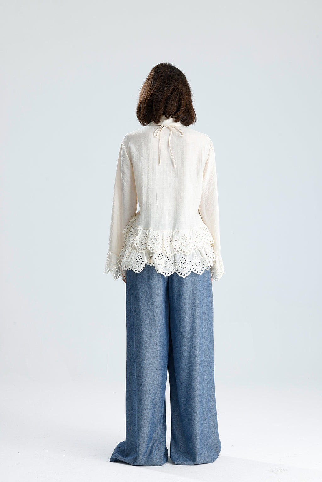 Romantic Broderie Ruffle Blouse